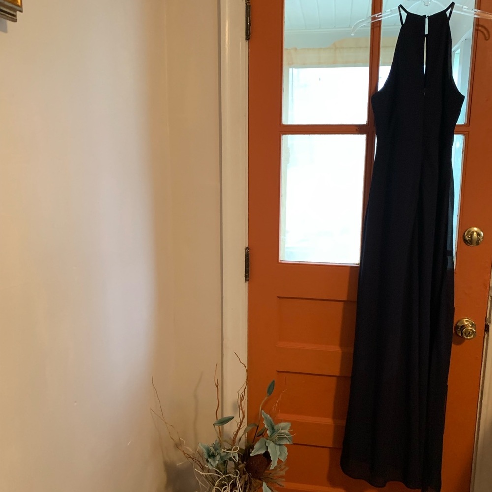 Anthropologie X BHLDN navy blue Capulet dress NWOT S S